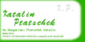 katalin ptatschek business card